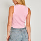 LE LIS Satin Bow Detail Sleeveless Sweater Top