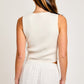 LE LIS Satin Bow Detail Sleeveless Sweater Top