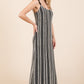 Plus Stripe See-Through Maxi Dress