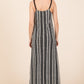 Plus Stripe See-Through Maxi Dress