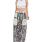 BY CLAUDE Fashion Camouflage Maxi Cargo Skirt
