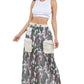 BY CLAUDE Fashion Camouflage Maxi Cargo Skirt