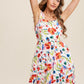 Listicle Women's Casual Flower Print Square Neck Tank Sundress