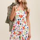 Listicle Women's Casual Flower Print Square Neck Tank Sundress