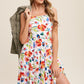 Listicle Women's Casual Flower Print Square Neck Tank Sundress