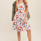 Listicle Women's Casual Flower Print Square Neck Tank Sundress