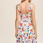 Listicle Women's Casual Flower Print Square Neck Tank Sundress