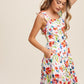 Listicle Women's Casual Flower Print Square Neck Tank Sundress