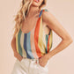 AEMI & Co. Colorful Striped Gracie Tank with Tie Straps