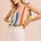 AEMI & Co. Colorful Striped Gracie Tank with Tie Straps