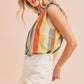 AEMI & Co. Colorful Striped Gracie Tank with Tie Straps
