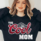 COLOR BEAR "The Cool Mom" Oversized Graphic Fleece Sweatshirts
