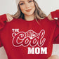 COLOR BEAR "The Cool Mom" Oversized Graphic Fleece Sweatshirts