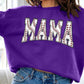 COLOR BEAR Baseball Mama Oversized Graphic Fleece Sweatshirts