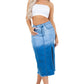FASHION DENIM LONG SKIRTS