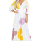 BY CLAUDE V-neckline Printed Maxi Dress