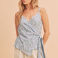 AEMI & Co. Sweet- heart Wrap Floral Top-Malorie Top
