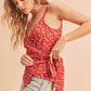 AEMI & Co. Sweet- heart Wrap Floral Top-Malorie Top