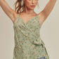 AEMI & Co. Sweet- heart Wrap Floral Top-Malorie Top