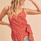AEMI & Co. Sweet- heart Wrap Floral Top-Malorie Top