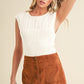 AEMI & Co. Taria Knit High Neck Sweater Tank