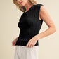 AEMI & Co. Taria Knit High Neck Sweater Tank
