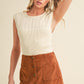 AEMI & Co. Taria Knit High Neck Sweater Tank