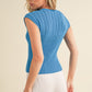 AEMI & Co. Taria Knit High Neck Sweater Tank