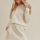AEMI & Co. 2 Piece Cozy Hooded Long-sleeve Top with Mini Skirt Set - Daria Set