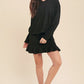 AEMI & Co. 2 Piece Cozy Hooded Long-sleeve Top with Mini Skirt Set - Daria Set