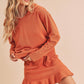 AEMI & Co. 2 Piece Cozy Hooded Long-sleeve Top with Mini Skirt Set - Daria Set