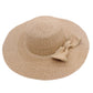 BELLA CHIC Scattered Sequin Bow Straw Sunhat