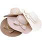 BELLA CHIC Scattered Sequin Bow Straw Sunhat