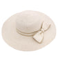 BELLA CHIC Scattered Sequin Bow Straw Sunhat