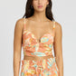 EMORY & PARK U-ring Hanky Hem Floral Top