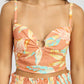 EMORY & PARK U-ring Hanky Hem Floral Top