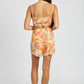 EMORY & PARK U-ring Hanky Hem Floral Top