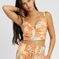EMORY & PARK U-ring Hanky Hem Floral Top