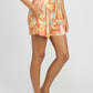 EMORY PARK Smocked Waist Floral Shorts