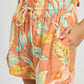 EMORY PARK Smocked Waist Floral Shorts