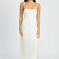 EMORY PARK White Waffle Knit Back Cutout Dress