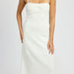 EMORY PARK White Waffle Knit Back Cutout Dress
