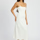 EMORY PARK White Waffle Knit Back Cutout Dress