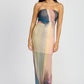EMORY PARK Shirred Tube Maxi Dress with Side Split