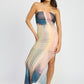 EMORY PARK Shirred Tube Maxi Dress with Side Split