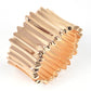 LA JEWELRY Gold Textured Iconic Hinged Bangle Bracelet