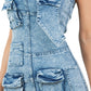 BY CLAUDE Mini Strapless Denim Dress