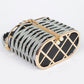 LA JEWELRY Weaved Rhinestone Basket Box Clutch