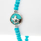 LA JEWELRY Texas State Map Turquoise Bracelet