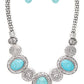 Oval Stone Western Bib Necklace Set